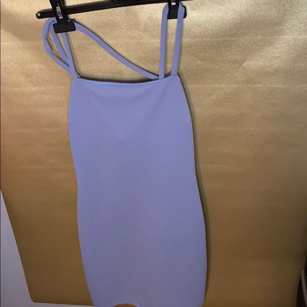 Cross-backed Periwinkle Dress